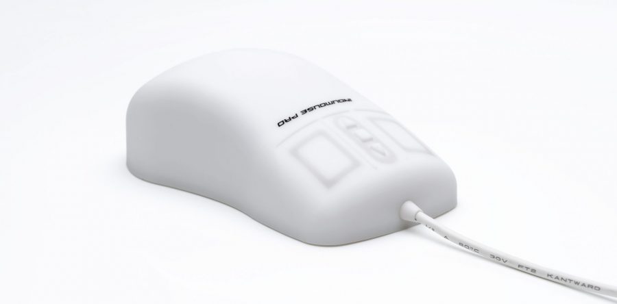 InduMouse® Pro: Silicone-hygiene-mouse working on glass surfaces
